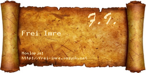 Frei Imre névjegykártya